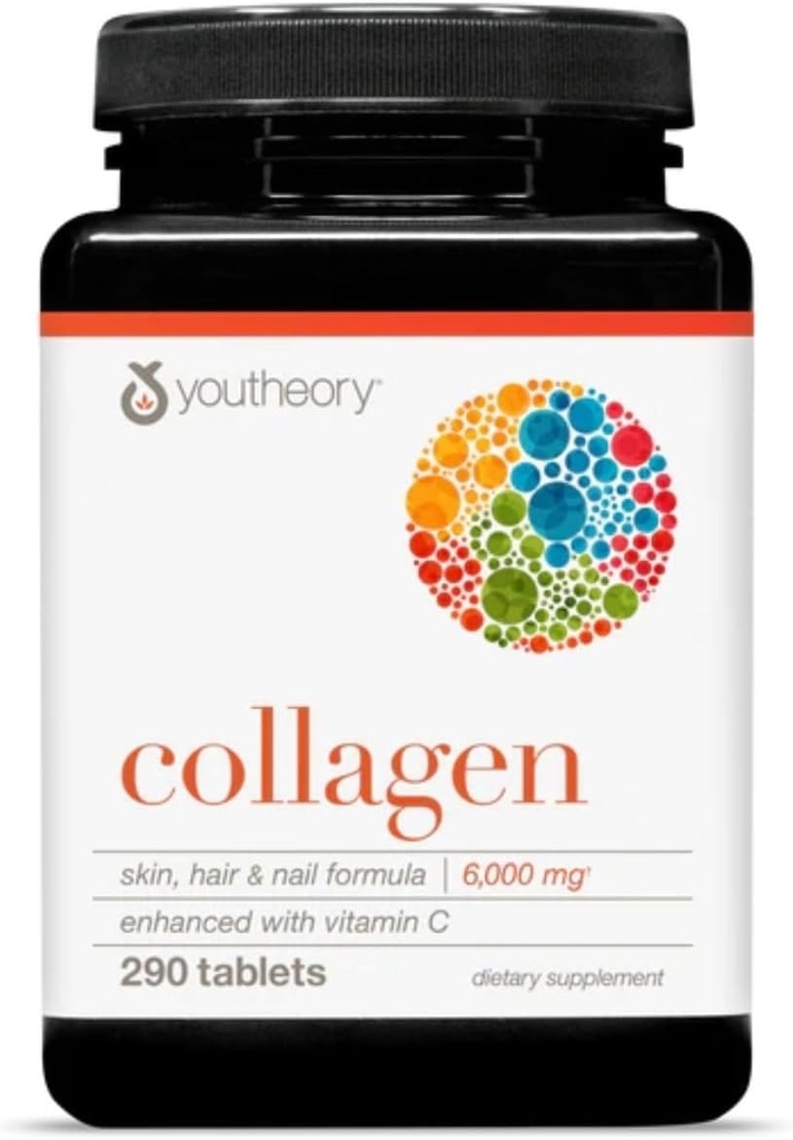 Youtheory Collagen, w / 비타민 C - 290 정제 - 1 팩