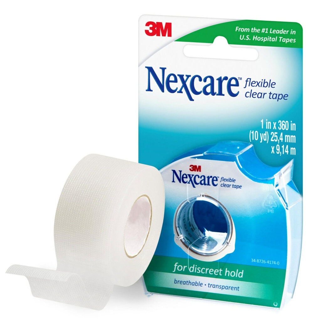 Nexcare 가동 가능한 명확한 테이프, 방수 투명한 의학 테이프, 안전한 드레싱과 카테테르 배관 - 1 x 10 Yds에서, 테이프의 1개의 목록