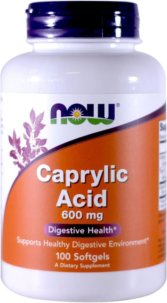 지금 음식 Caprylic 산 600mg, 100 Softgels - (2의 포장)