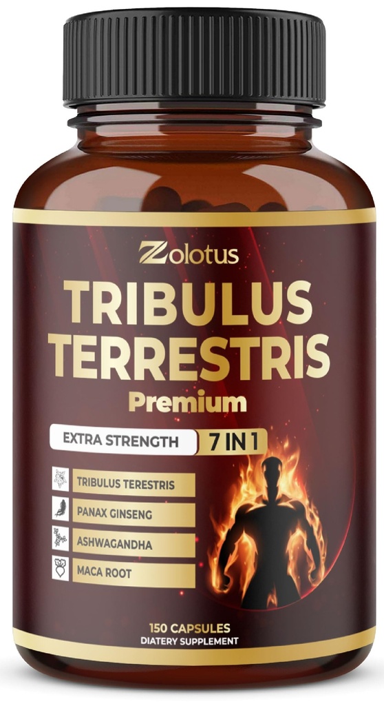남성 및 여성을위한 Tribulus Terrestris 보충, Ashwagandha, Panax Ginseng, Saw Palmetto, Maca, Shilajit, 150 카운트
