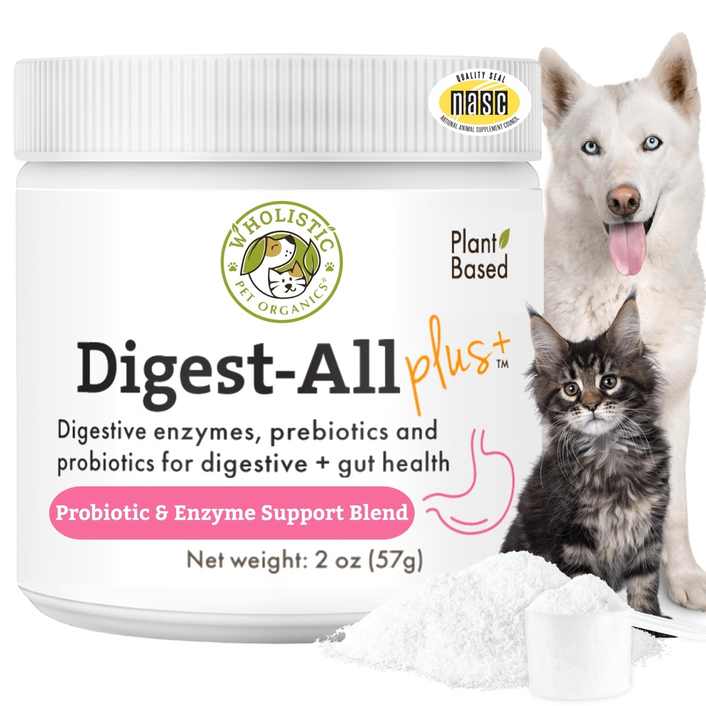 Digestive Enzymes & Prebiotic Fiber - 2 Oz - Digestive Health, Anti Diarrhea & Gut Support를 위한 매일 Cat & Dog Probiotics