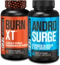 Jacked Factory Burn-XT Thermogenic 지방 버너 - 체중 감량 및 남성을위한 Androsurge 에스트로겐 차단제 - 테스토스테론 부스터