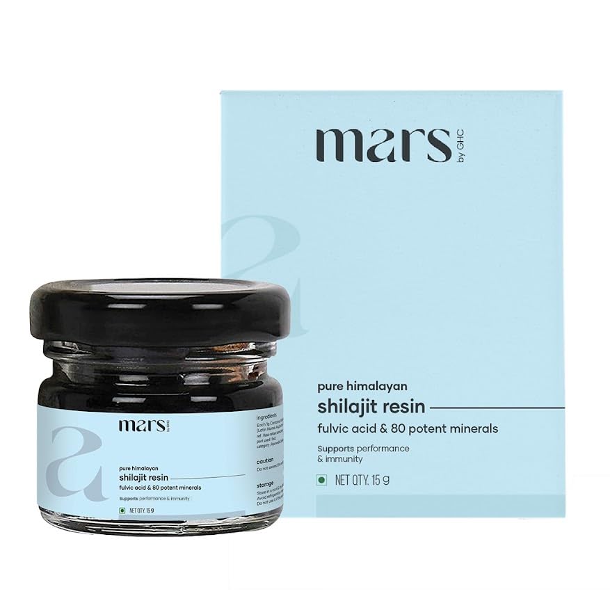Mars Himalayan Organic Shilajit Resin | 히말라야스 의 천연수지 | 지원 활력, 에너지 및 전반적인 웰빙 | 15g | 1 팩
