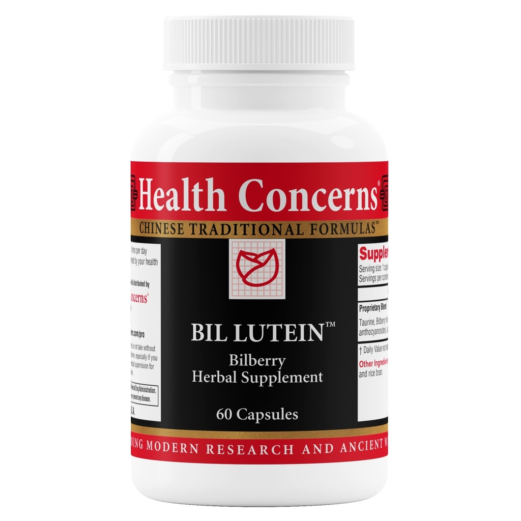 건강 Concerns Bil Lutein – 눈 건강 & 비전 지원 – Lutein, Bilberry & Taurine Supplement – Retinal 건강, 나이트 비전, 순환, & Macular Degeneration에 대한 산화 방지제 – 60 캡슐