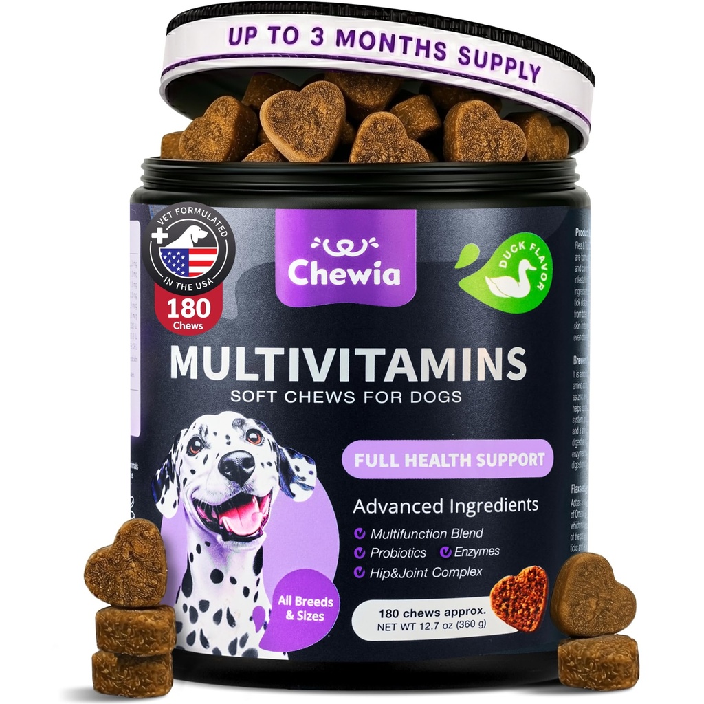 개 비타민 1에서 15 - MSM을 가진 개 Multivitamin Chews Hip & 합동 건강 - 가려운 피부 기복을 위한 개 보충교재 - 효소를 가진 개 면역성이 있는 지원을 위한 Multivitamin - 피부 & 외투, 기동성 지원