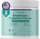 개, 개 Probiotics 및 효소가있는 Prebiotics, Gut & Digestive Health 및 Yeast Balance, 지원 면역 체계, 닭 맛, 120 소프트 체스
