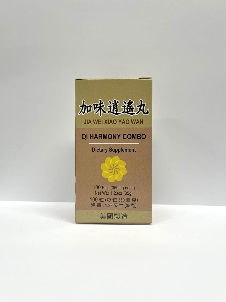 Qi Harmony Combo - Jia Wei Xiao Yao Wan Herbal Supplement는 Irritability, Fatigue, Abnormal 스웨터 350mg 100 알약에 대한 도움말을 제공합니다.