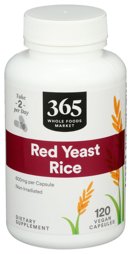 전체적인 음식 시장, 빨간 효모 밥 600mg, 120 조사에 의하여 365