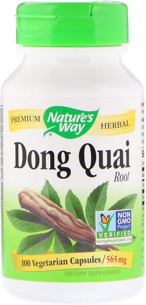 자연의 방법 Dong Quai 뿌리 -- 100 캡슐/565 mg
