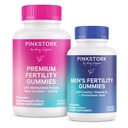 여성과 남성을위한 핑크 Stork Fertility Gummies - Prenatal Conception Support - Inositol, COq10, Folate - Hormonal Balance