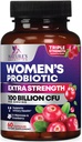 여성 소화 건강 지원을위한 Probiotics - 90 억 CFU 여성 프로바이오틱스, 16 Strains, Cranberry, Prebiotics, PH, Immune, Urinary, & Feminine 건강 지원, 60 캡슐을 가진 질 Probiotics