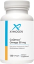 XYMOGEN CoQmax 오메가 50 mg - CoQ10 + 생선 기름 오메가 3 보충 - 듀얼 액션 심장 건강 지원 - 비타민 DHA의 3X 큰 흡수를 위한 Coenzyme q10 + 전문화된 물고기 기름 (120 Softgels)