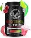 Nocturnal Pre Workout - 높은 에너지 및 대규모 펌프를위한 남성 및 여성을위한 Caffeine Night Time Preworkout - Cherry Limeade, 30 서빙