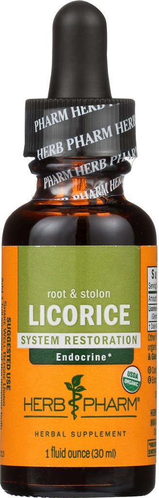 허브 제약 인증 유기 Licorice 액체 추출 Endocrine 시스템 지원 - 1 Ounce (DLIC01)