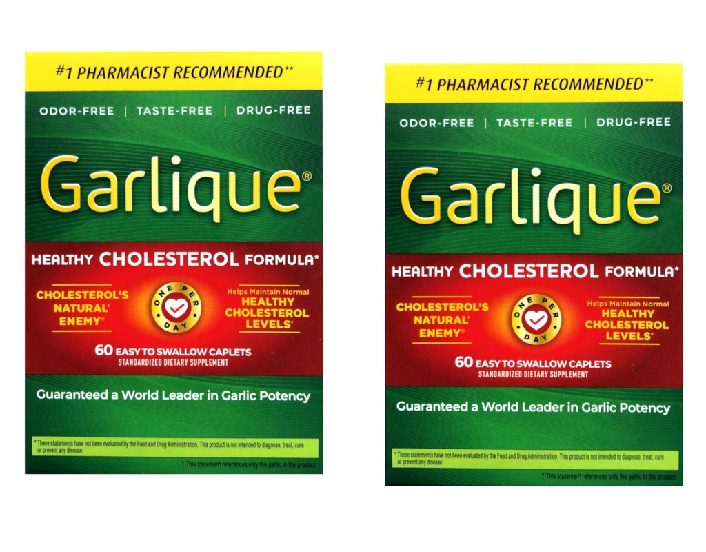 Allicin의 5000 mcg를 가진 Garlique 건강한 콜레스테롤 공식, 60의 Enteric 입히는 모자 (포장의 2)