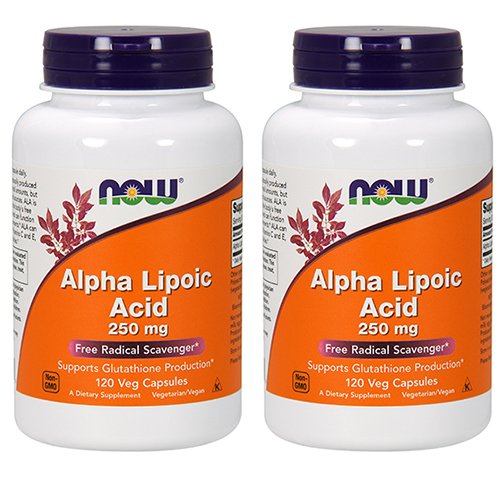 지금 음식 알파 Lipoic 산 250mg의 120 식물성 캡슐 (2 팩)