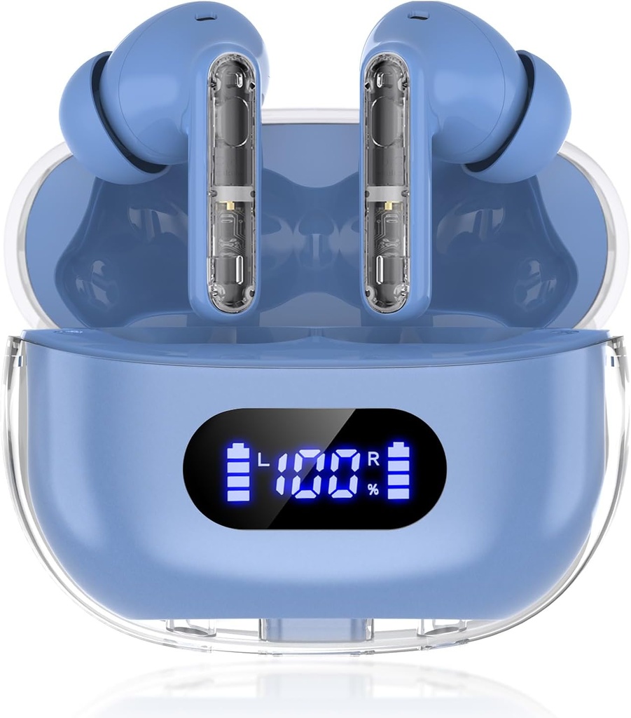 파란 무선 Earbuds P1 직업적인, 명확한 외침 Mics 귀 Buds를 가진 이어폰 무선 Bluetooth 헤드폰, 안락한 적합, IPX7는 긴 건전지 생활을 방수 처리합니다, 스포츠 운동을 위한 30H Playtime