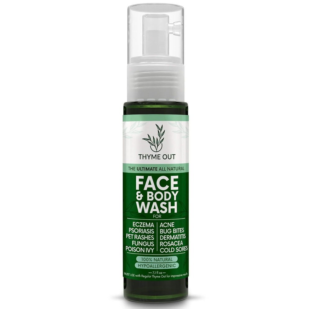 Eczema, Psoriasis, Pet Rashes, Poison Ivy, Acne, Bug Bites, Dermatitis, Rosacea & Cold Sores에 대한 모든 천연 페이스 & 바디 워시 - Soothes Itching 및 Irritation (7.1 oz)