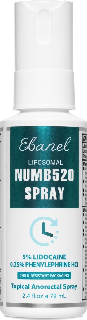 Ebanel 5% 리도카인 살포 고통 구호 Numb520 피부, 국부적으로와 안약 사용을 위한 Phenylephrine를 가진 화제 마취 Postpartum Hemorrhoid 처리