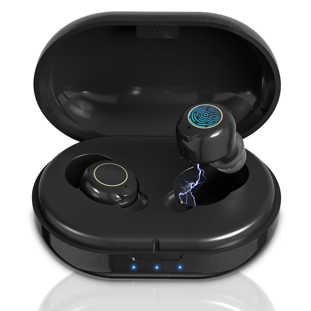 고위 보청기 Hearing Loss, 노이즈 취소와 충전 가능한 보청기, Oval 충전 케이스와 보청기 보청기 보청기, Black