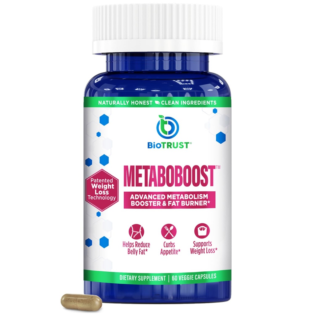 BioTrust MetaboBoost 체중 감소 보충교재 – 식욕 억제제 | 칼로리 뚱뚱한 가열기 | Metabolism Booster – Holistic WeightLoss Support- 60 캡슐을 위한 Berberine를 가진 임상 시험된 다이어트 알약