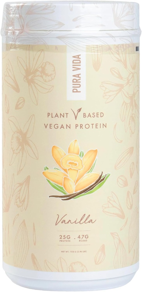 Pura Vida 마이애미 바닐라, 공장 기반 - Vegan Protein