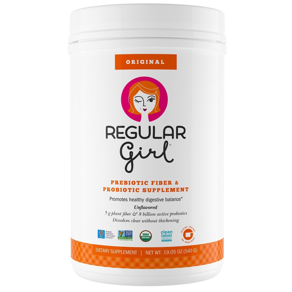 여자, 낮은 FODMAP, 90 일 대량 공급을 위한 일정한 소녀 유기 분말, Prebiotic 섬유 보충교재 및 Probiotics, 90의 서빙