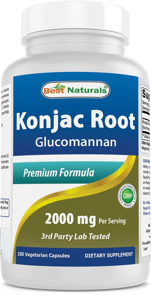 제일 자연적인 Konjac 뿌리 2000mg, 180 조사