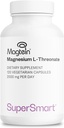 Supersmart - Magnesium L-Threonate 2000mg / Day (Magtein) - 특허 및 높은 생체 이용 가능 마그네슘 Threonate - 메모리, 두뇌 건강 및 관심 | 비 GMO & 글루텐 무료 - 120 채식 캡슐