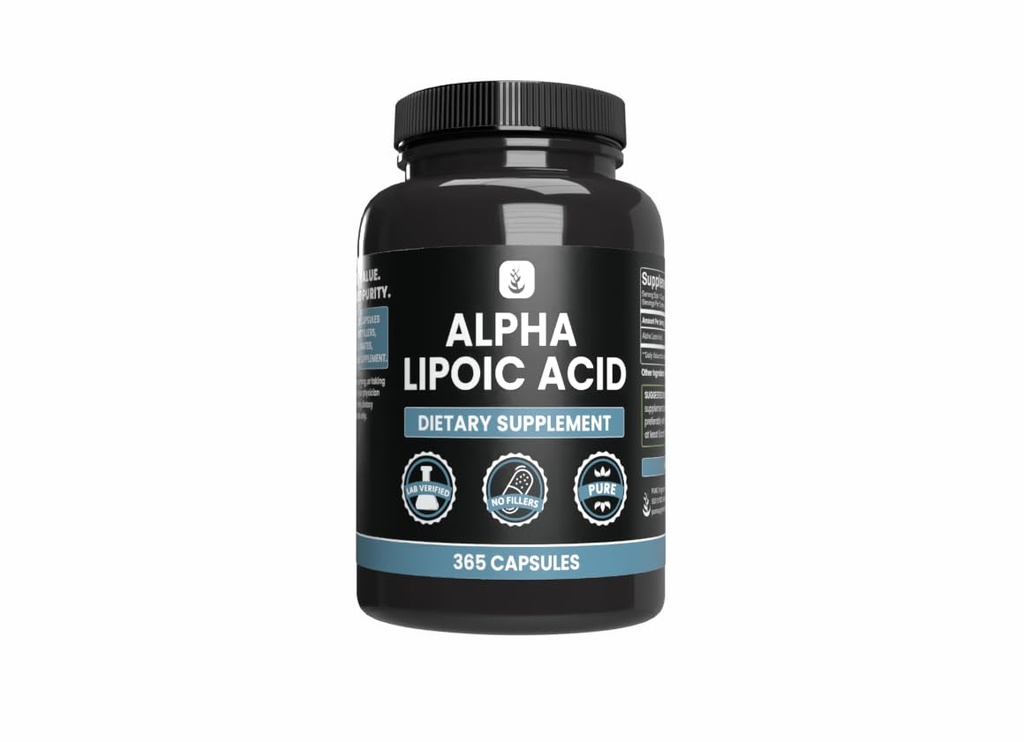 PURE ORIGINAL INGREDIENTS 알파 Lipoic Acid (365 캡슐) 마그네슘 또는 쌀 필러 없음, 항상 순수, 실험실 검증