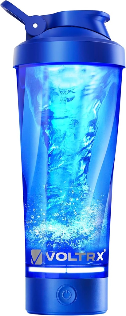 VOLTRX 프리미엄 전기 단백질 셰이커 병, 트리탄으로 만든 - BPA 무료 - 24 oz Vortex 휴대용 믹서 컵 / USB 충전식 셰이커 컵 단백질 쉐이크