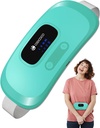 CooCoCoPortable Heating Pad for Period Cramps, Menstrual Cramp Relief 용 무선 허리 벨트, 4 열 레벨 및 4 진동 모드가있는 3S 빠른 열 패드, 여성용 선물, 녹색