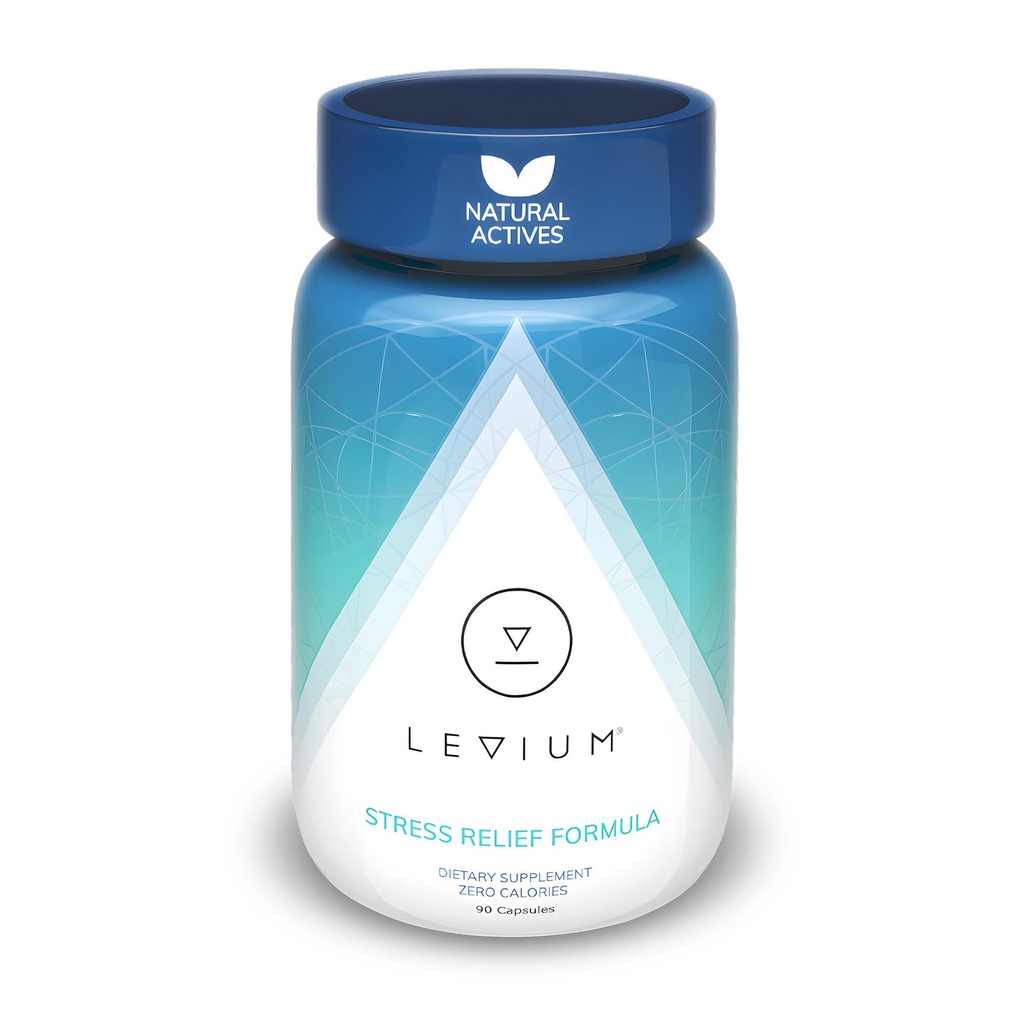 Levium 최대 힘 긴장 기복 보충 | KSM-66 Ashwagandha, GABA, L-Theanine, 마그네슘을 가진 Calm와 계류 지원 보충교재 | 90의 캡슐, 30 일 공급
