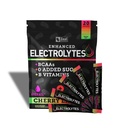 강화 된 전해질 분말 스틱 팩 (Cherry Limeade | 20 Packets) w / 0 Sugar +BCAAs +B-Vitamins Electrolyte Supplement w 칼륨 아연 및 마그네슘 하이드로 션 - Keto Electrolytes