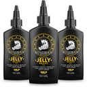 Bossman Jelly Beard Oil for Men - 3 Pack (12 oz in Total, Gold Scent) - Softens, 천연 성분으로 습기를 공급 및 조건