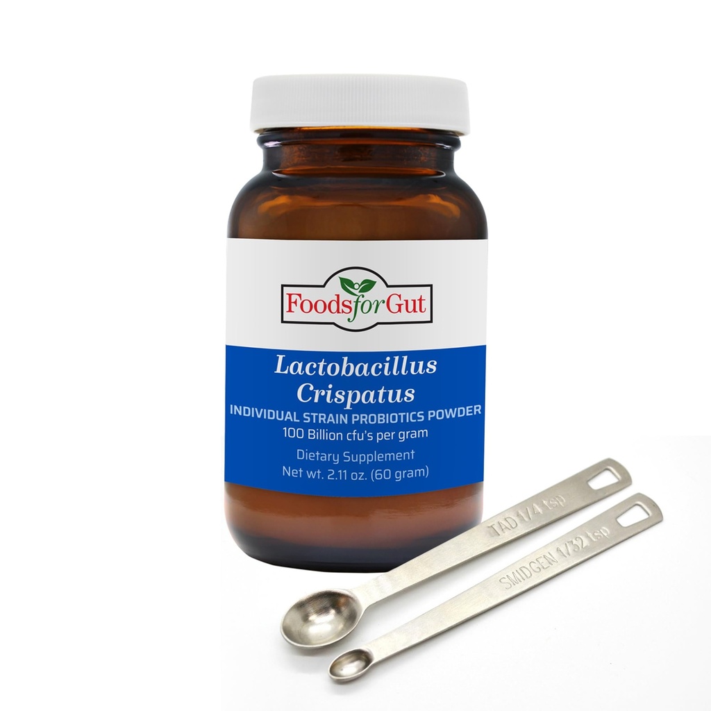 Gut Lactobacillus Crispatus Probiotic Powder 100 억 쿠프의 식품 | 첨가물 없음 | 소화 및 면역 지원 | 높은 효능 | L. Crispatus | 60 그램 (2.11 Oz)