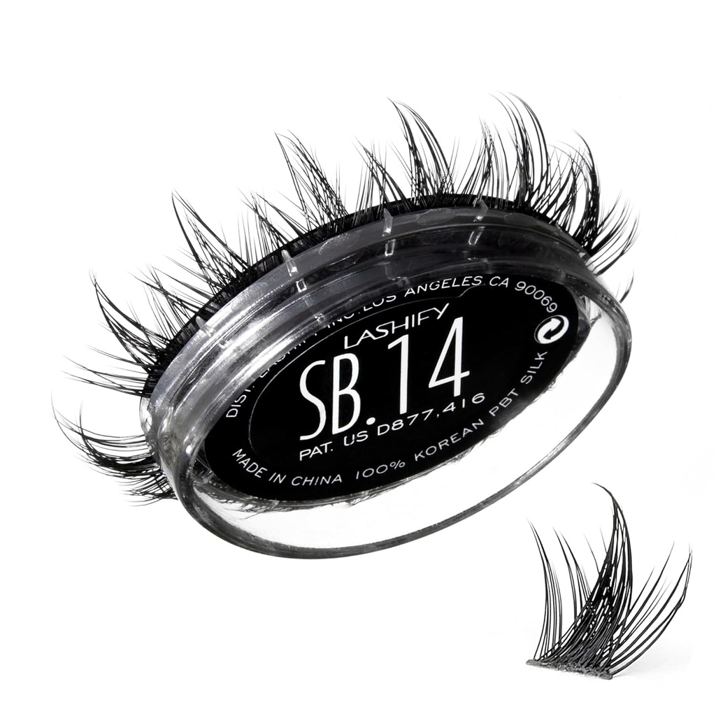 Lashify 스타 Burst 14mm Gossamer DIY 속눈썹 연장 리필, 궁극적 인 멀티 길이 멀티 레이어 Lash, 블랙, Easy False Lashes