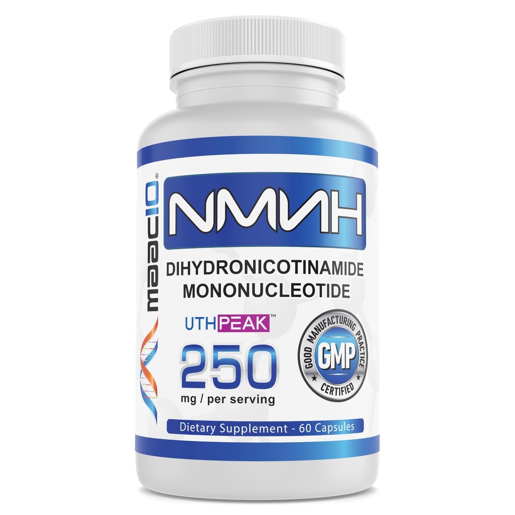 MAAC10 NMNH (NMN 보충교재 대안) 250mg 서빙 | UthpeakTM NMNH (Dihydronicotinamide Mononucleotide) for Better Stability | 30일 공급.
