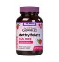 Bluebonnet EarthSweet Methylfolate 400 mcg 세포 활성 Coenzyme 5-MTHF L 메틸 Folate 보충 - Prenatal & Energy Support* - 비 GMO, Vegan, 글루텐 - 무료 - 라즈베리 - 90 Chewable 정제