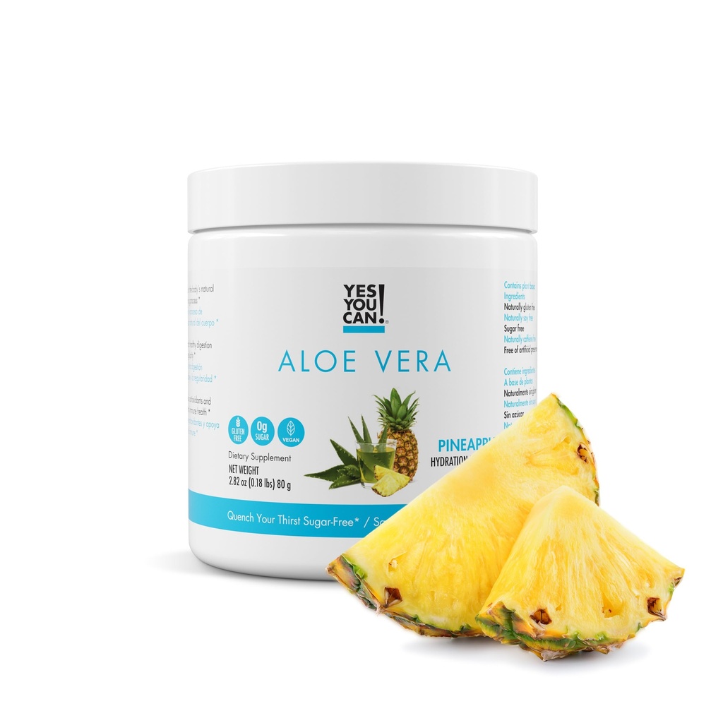 견적 요청 유기 알로에 Vera 분말 음료 혼합 - Hydration 부스터 순수한 알로에 주스와 주입 - 맛 있는 풍미 - 미국에서 만드는 - 산화 방지제 부유한 - 파인애플 풍미 - 40의 서빙