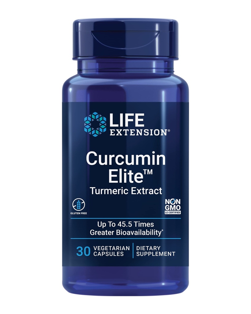 생활 연장 쿠르쿠민 EliteTM 심황 추출물, 500 mg, 쿠르쿠민이드, 투르메론, Fenugreek, 염증 건강 지원, 심장 & 면역 지원, 글루텐 자유로운, 비 GMO, 채식주의자, 30의 캡슐