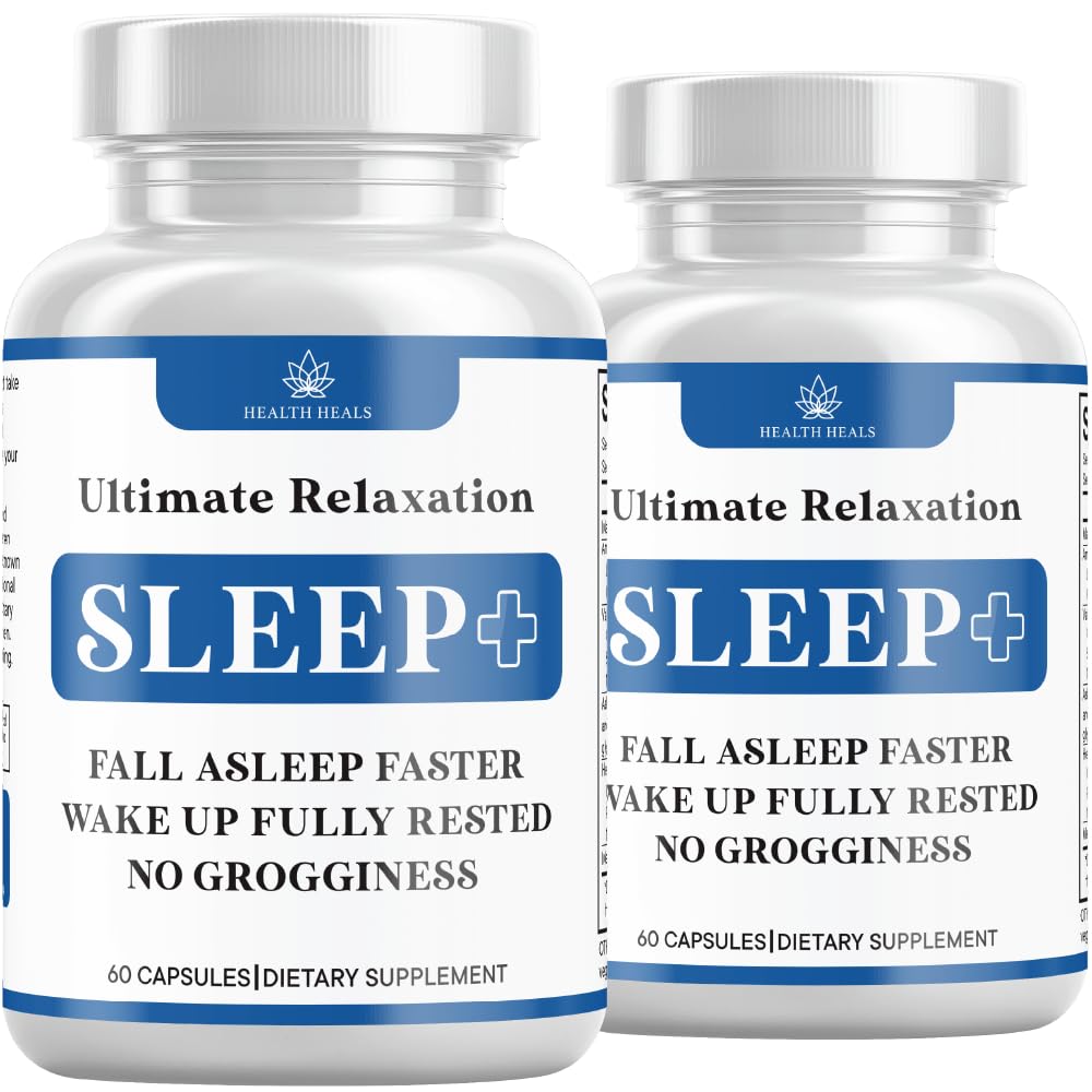 Relaxation Sleep Aid, Natural Non-Habit Forming, Sleep Supplement Longer & Better Sleep, Chamomile, Magnesium, Melatonin, Ashwagandha, GABA, Drug-Free (120 Count) 지원 개발