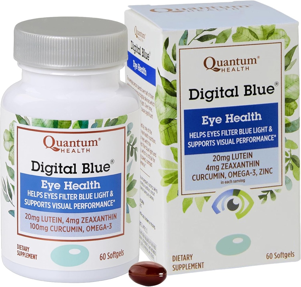 양자 건강 디지털 블루 아이 건강, 60 Softgels