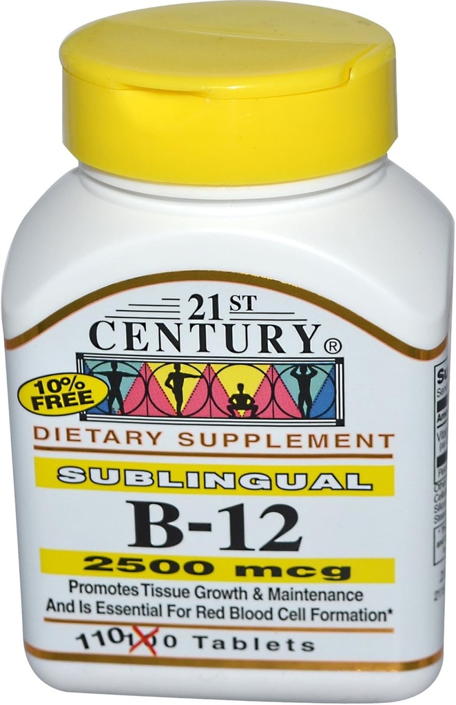 21 세기, B-12, 2500 mcg, 110 정제 - 2pc