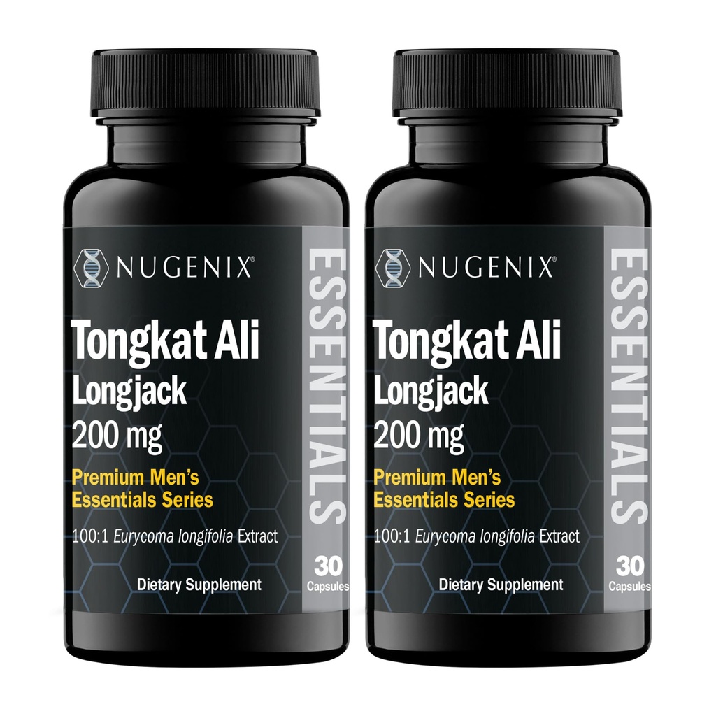 Nugenix Essentials Tongkat Ali for Men, 남성 건강 지원, Longjack Eurycoma Longifolia 추출, 60 조사