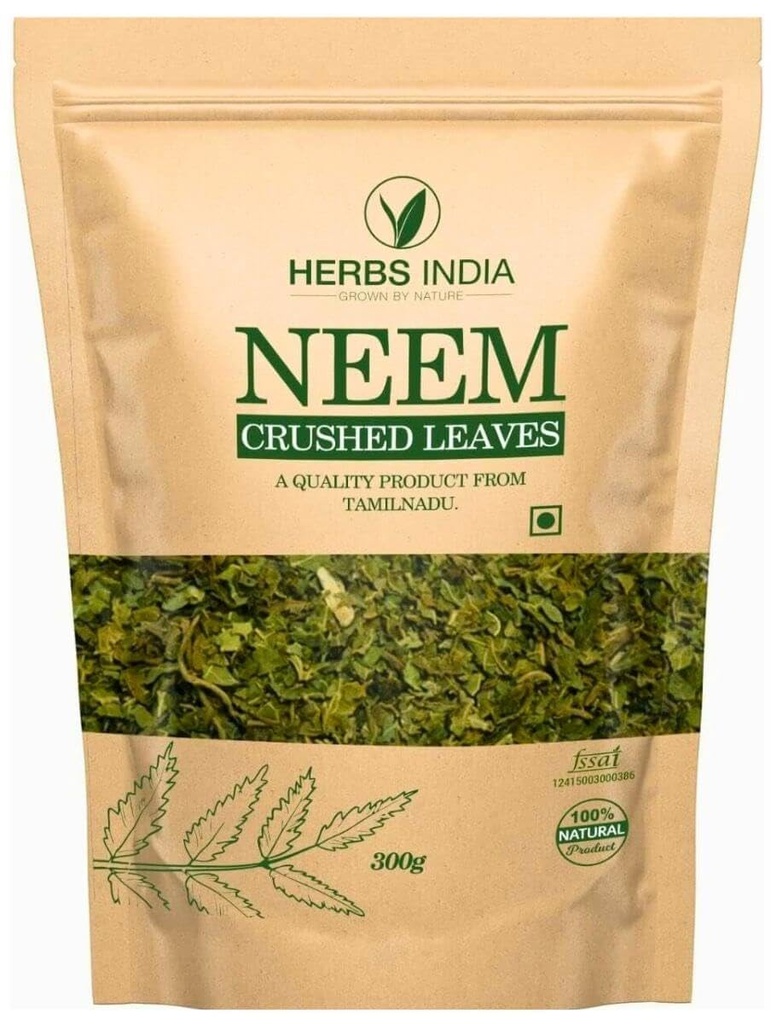 Neem 잎 분쇄 (Not Powder), 신선한 Neem 잎 차 300 그램 (10.6 Oz), 초본 보충 교재 - HerbsIndia