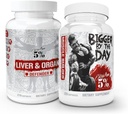 5 % 영양 2 단계 | NAC + BiggerByTheDay와 함께 라이브 & Organ Defender | Liver, Kidney, & Heart Support + 신진 대사 근육 빌더, Turkesterone, HICA, L-Leucine와 하드 코어 Lean 대량 게인