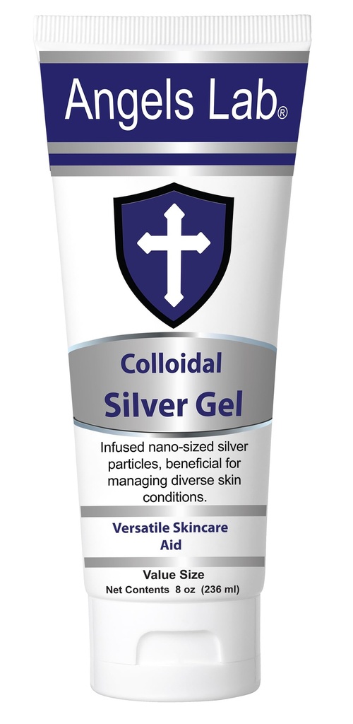Angels Colloidal Silver Gel 나노 실버 젤 부상 치료 – 화상, Sunburns & Irritated Skin에 대한 탁월한 치유 연고 – 8oz 공식