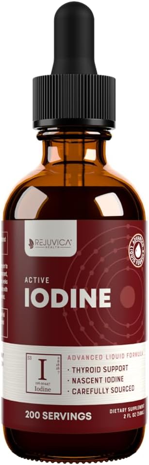 Active Iodine - Nascent Iodine Drops - 더 나은 흡수를 위한 액체 납품 - 건강한 에너지, 활력, & Iodine 수준을 지원합니다