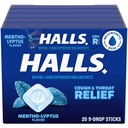 HALLS 기침과 목구멍 기복 Mentho-Lyptus 기침, 20 9의 지팡이 (180 총 하락)